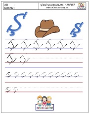 t harfi çizgi çalışması